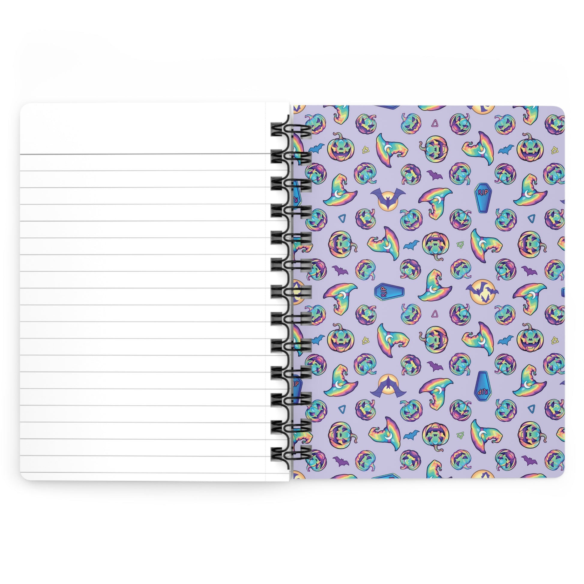 Rainbow Witch Hat Spiral Bound Journal - Violet - Painted Raina