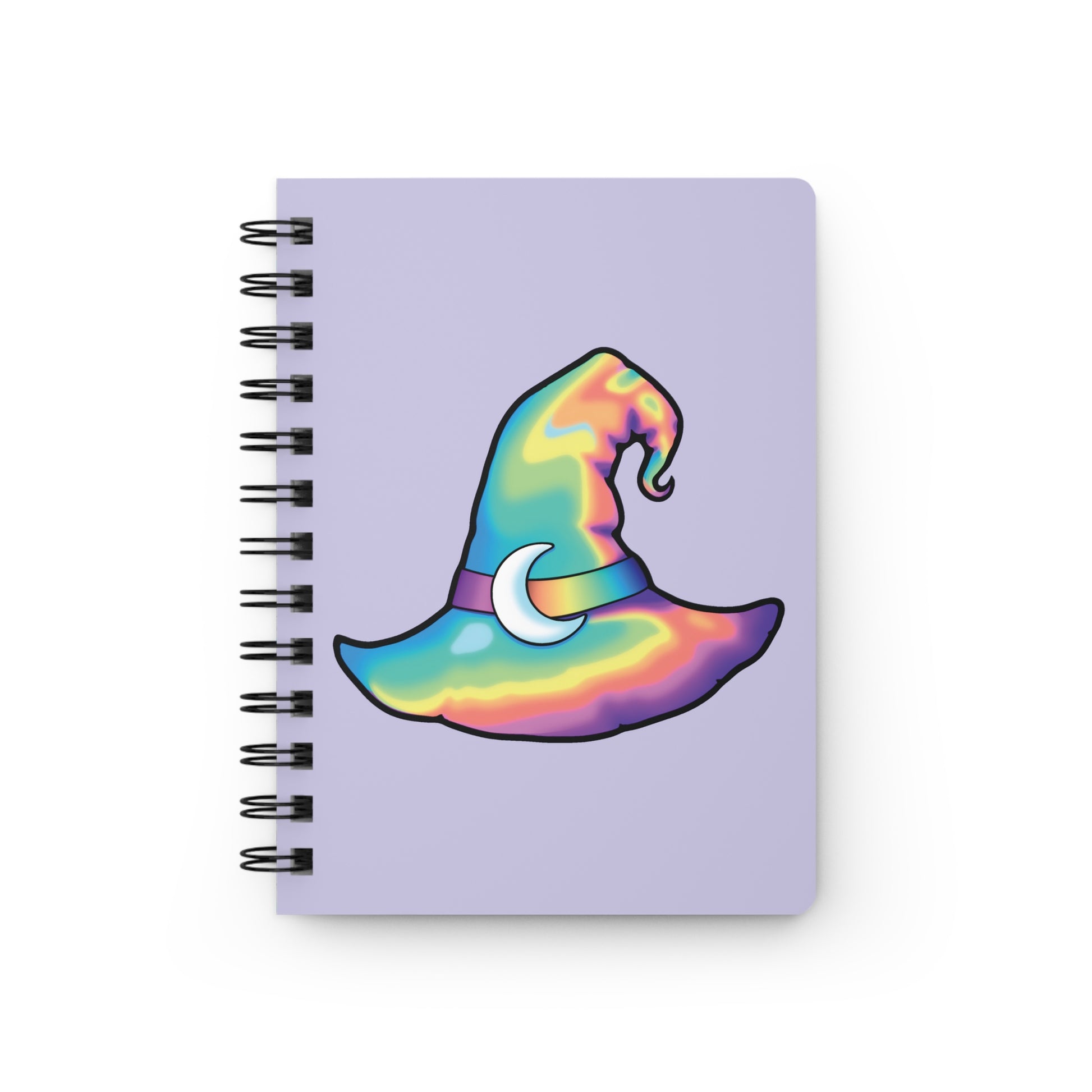 Rainbow Witch Hat Spiral Bound Journal - Violet - Painted Raina