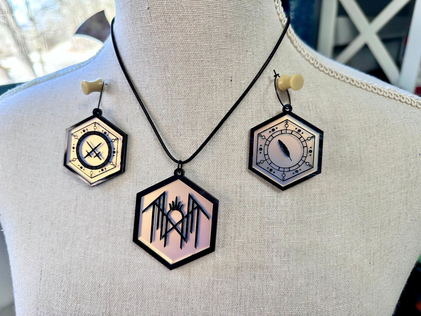 Arcadia Jewelry Set | Black - Painted Raina