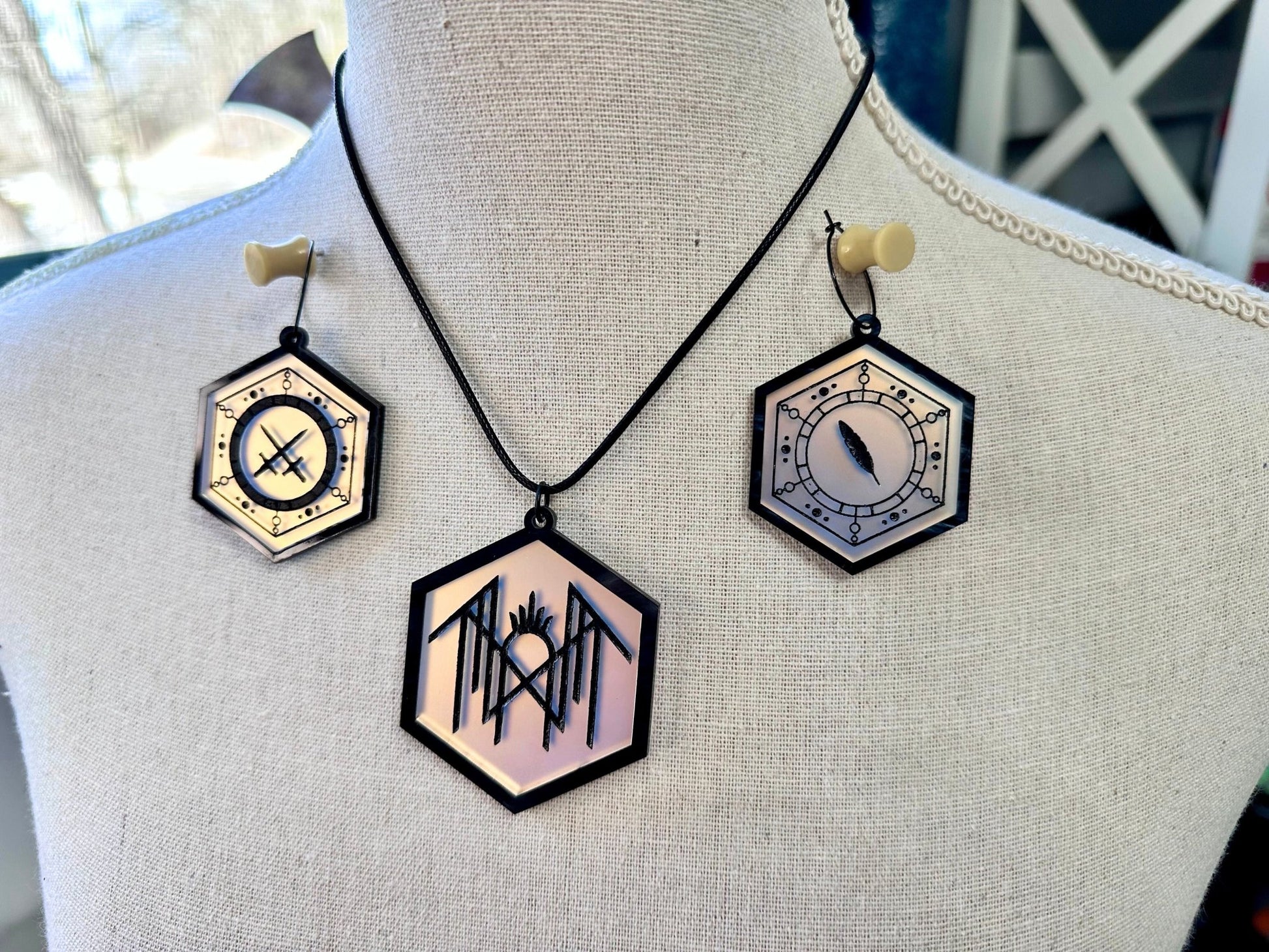 Arcadia Jewelry Set | Black - Painted Raina
