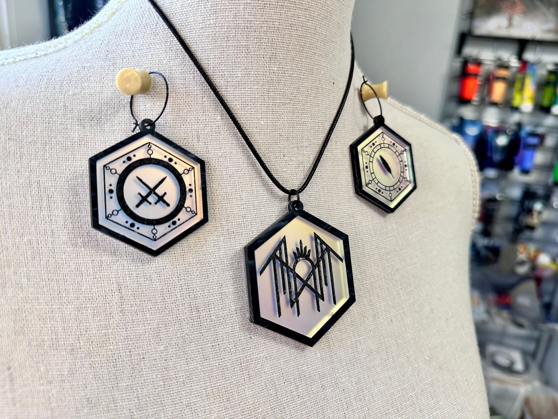 Arcadia Jewelry Set | Black - Painted Raina
