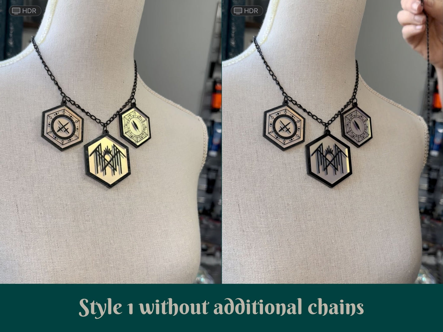 Arcadia Ritual Necklace | Black - Painted Raina