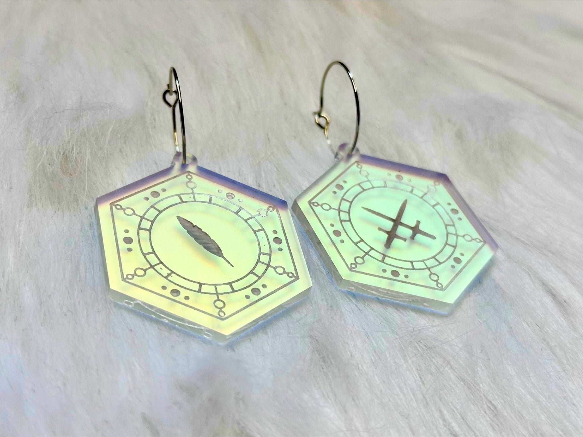 Behold, a Divide Earrings | Iridescent - Painted Raina