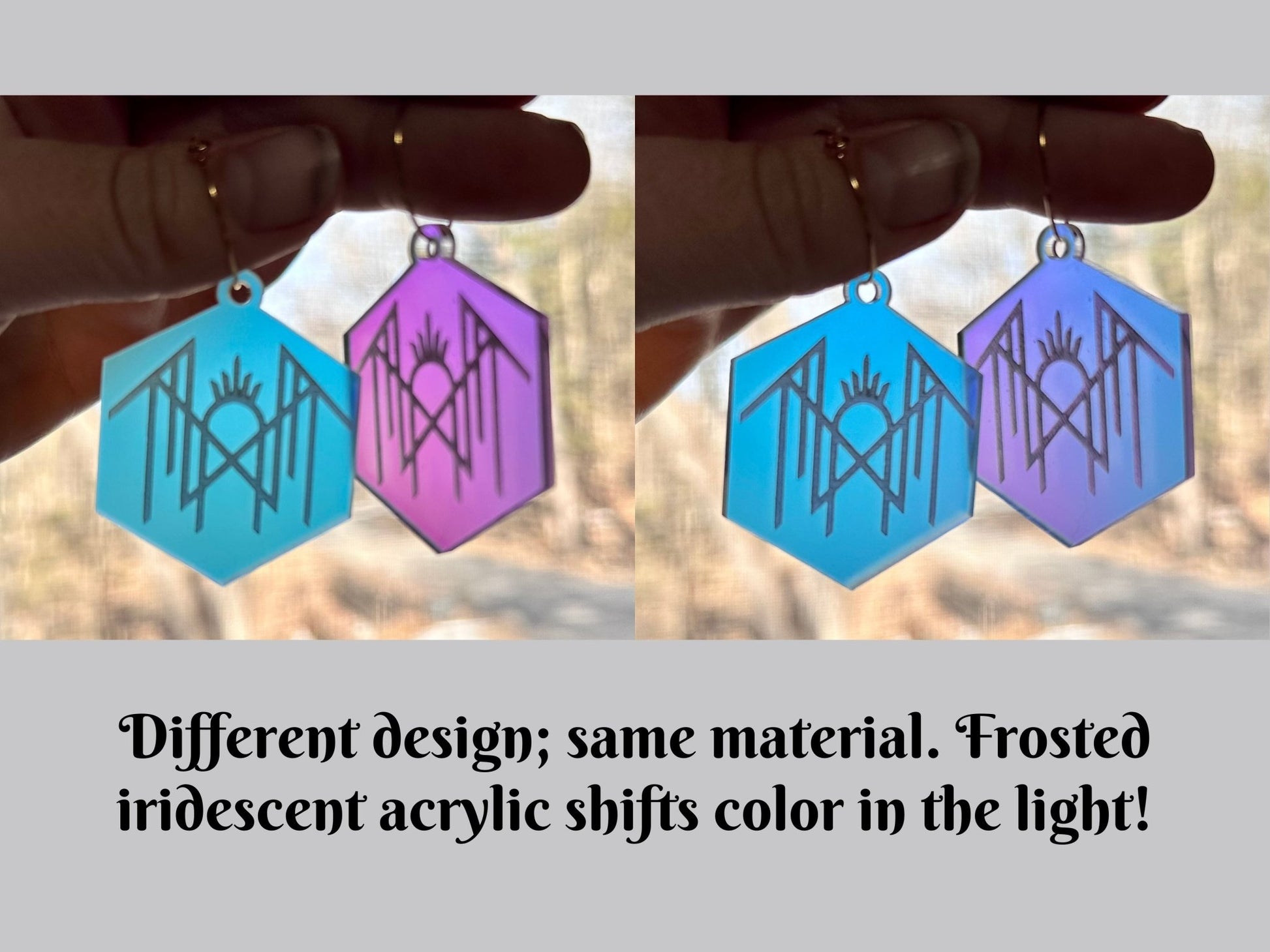 Behold, a Divide Earrings | Iridescent - Painted Raina