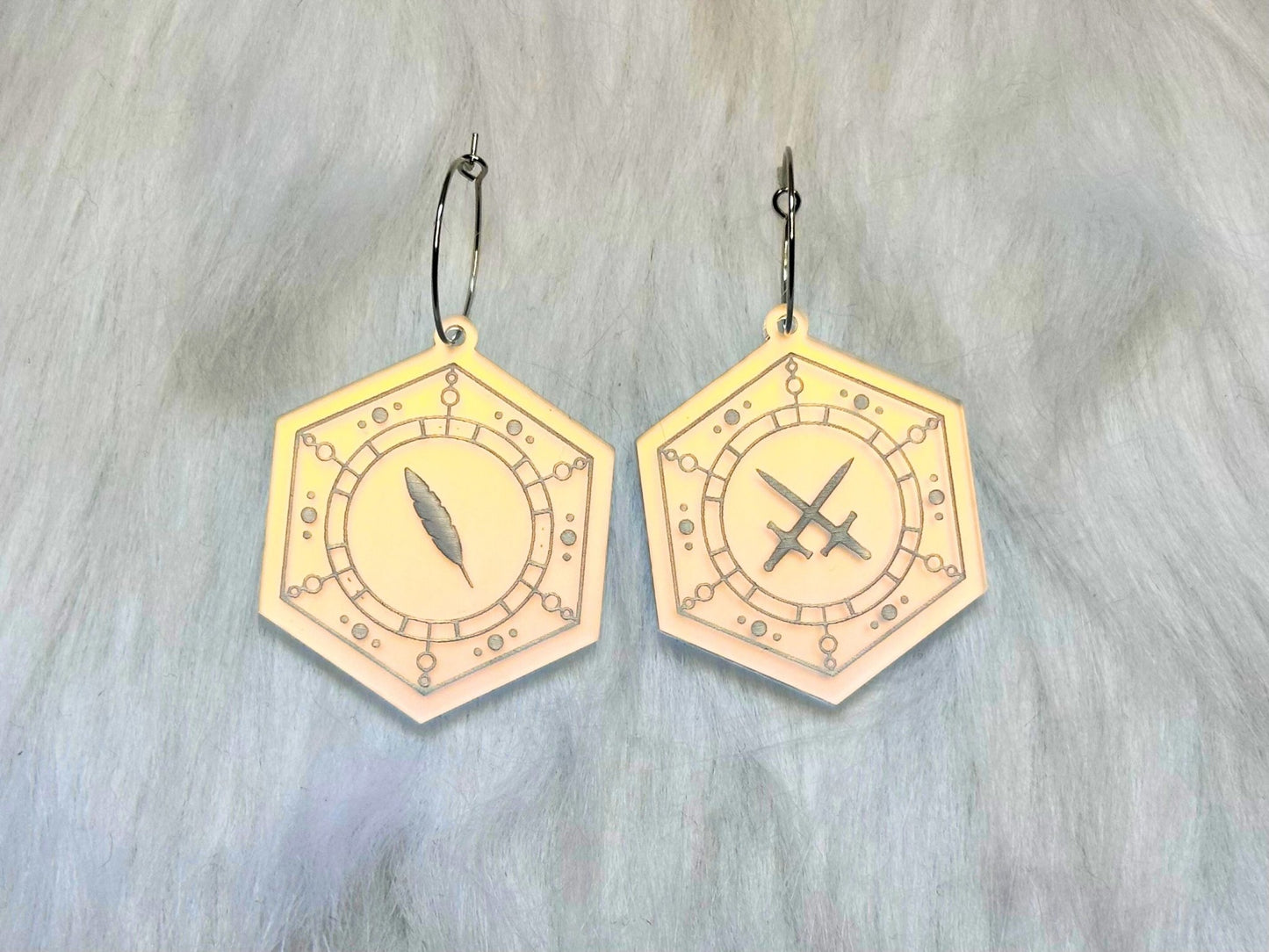 Behold, a Divide Earrings | Iridescent - Painted Raina