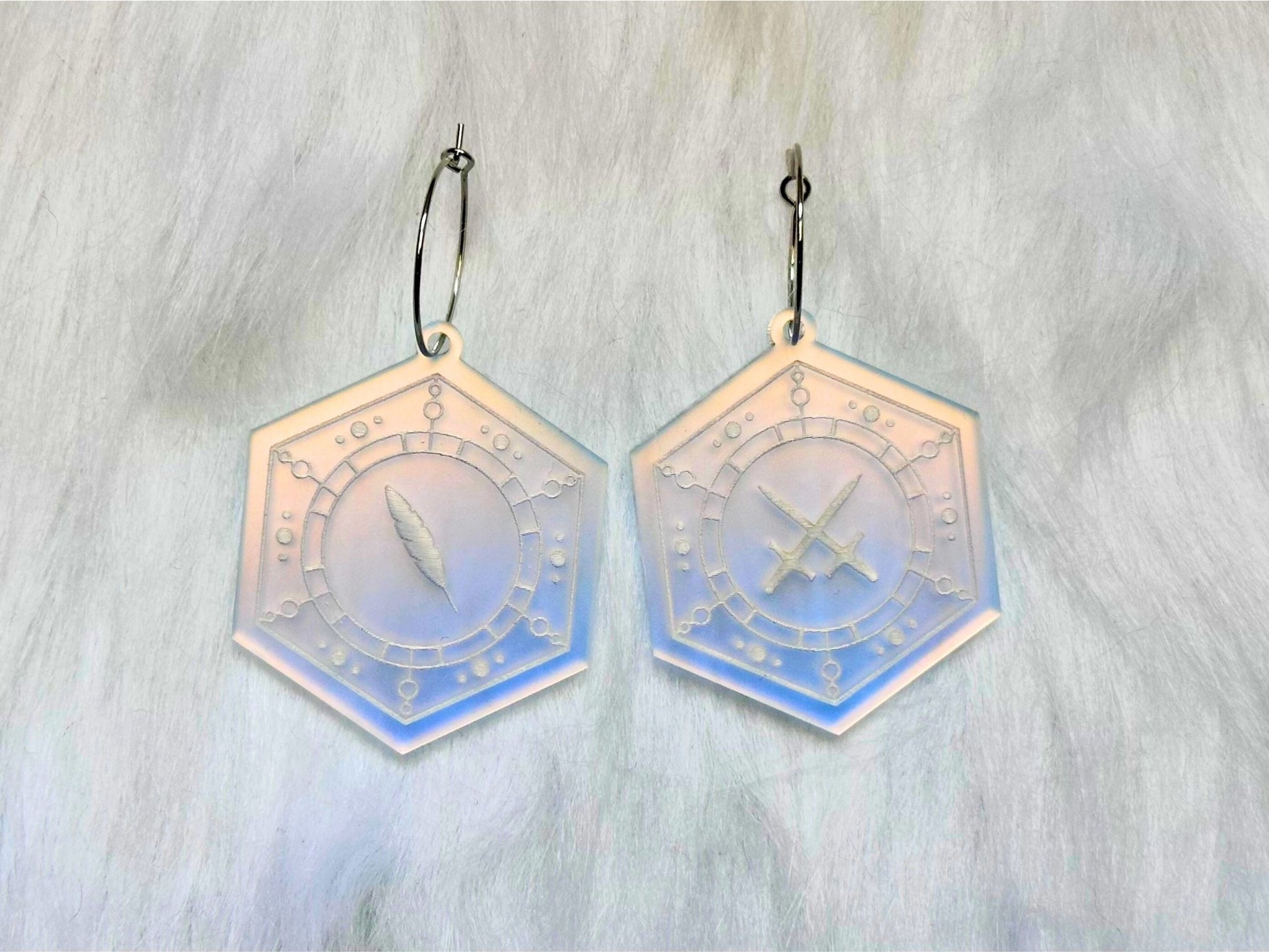 Behold, a Divide Earrings | Iridescent - Painted Raina