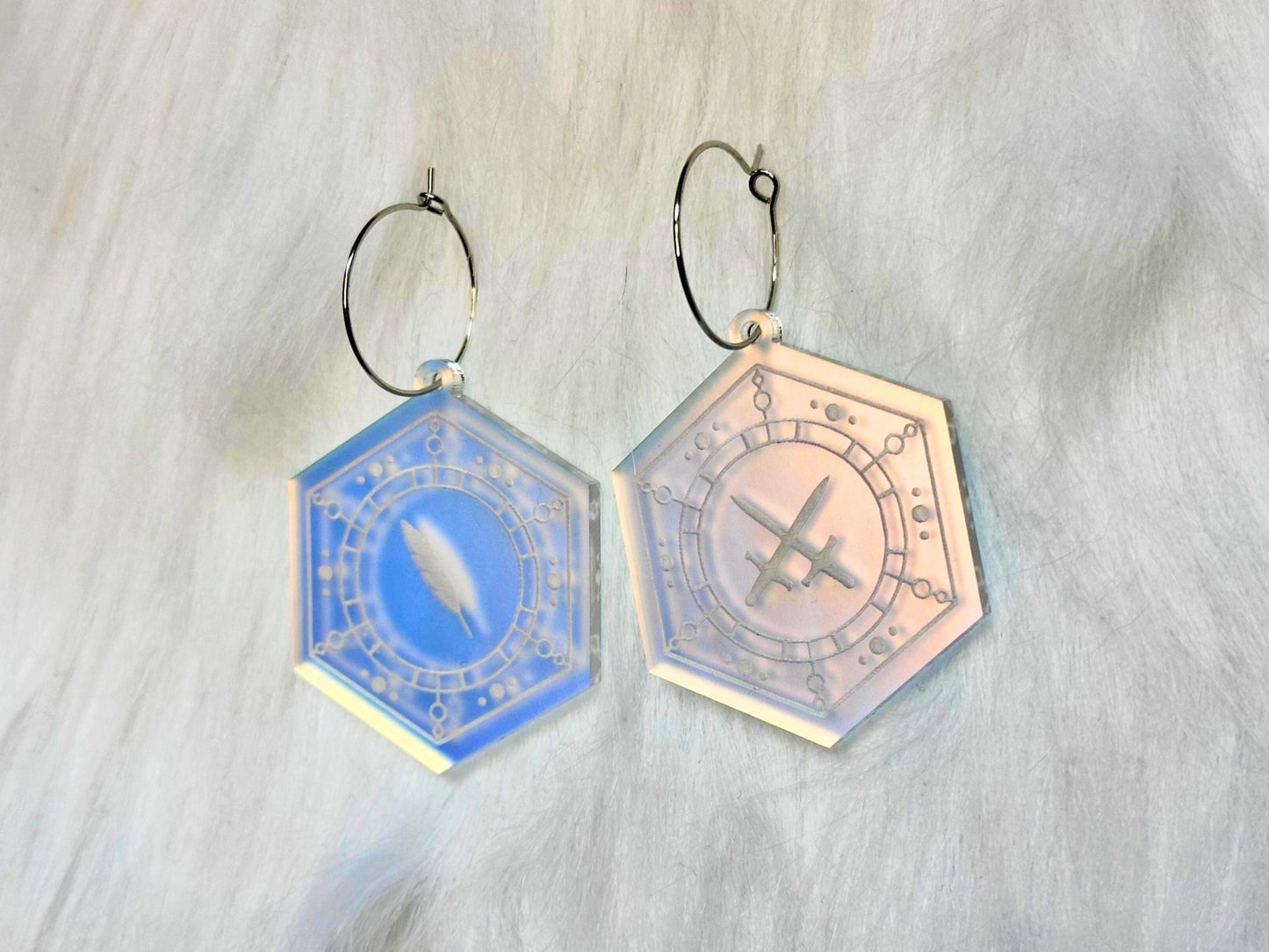 Behold, a Divide Earrings | Iridescent - Painted Raina