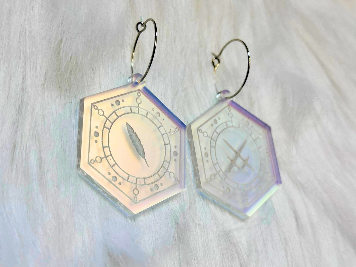 Behold, a Divide Earrings | Iridescent - Painted Raina