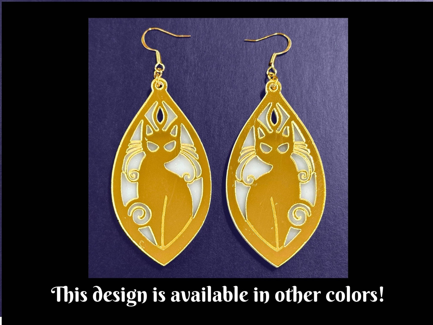 Black Cat | Black & Iridescent - Painted Raina