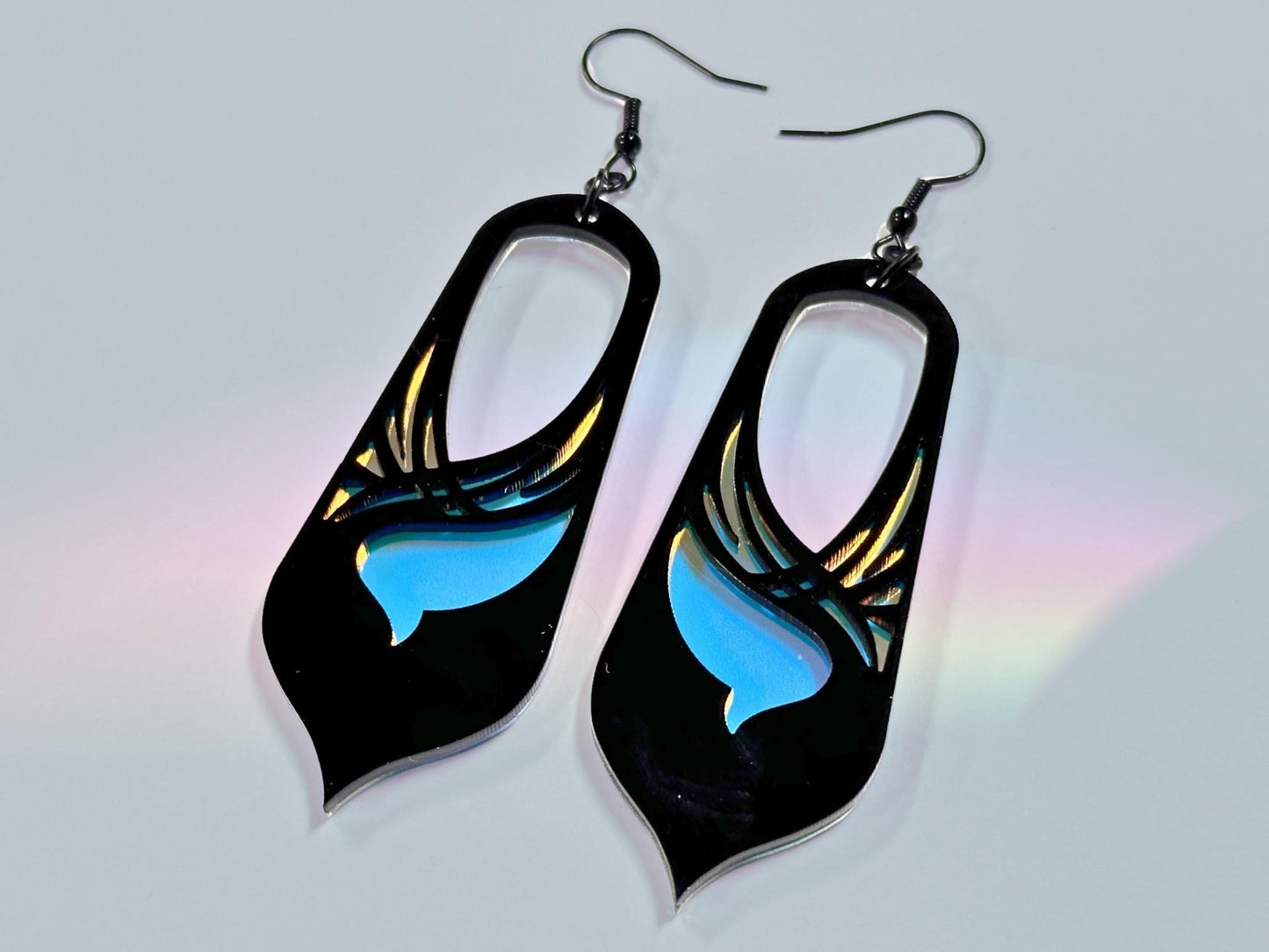 Bronwyn | Black & Iridescent - Painted Raina