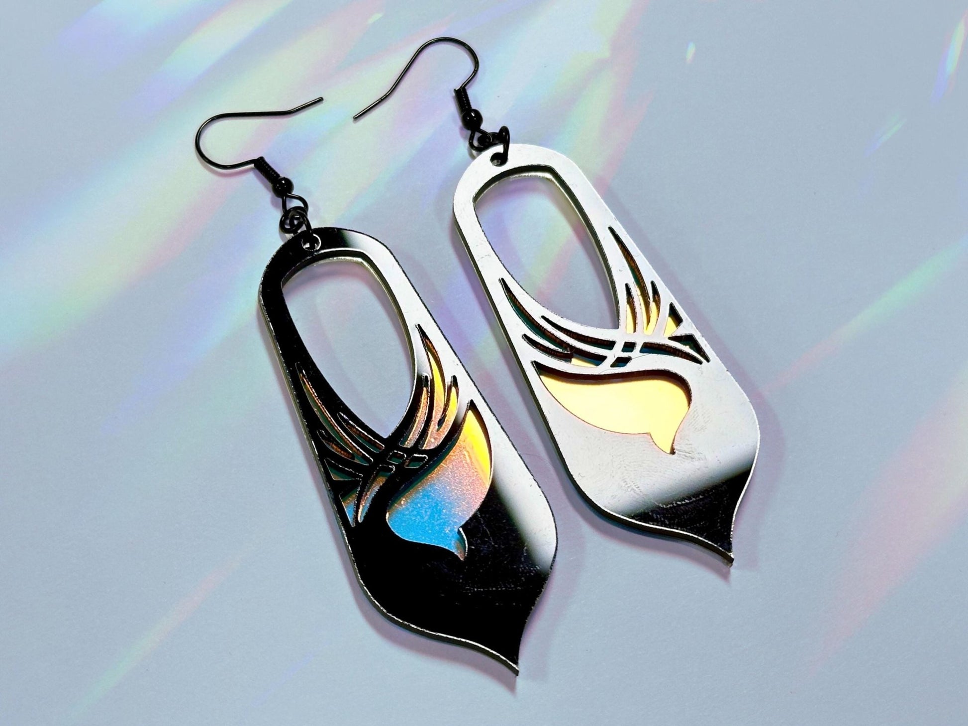 Bronwyn | Black & Iridescent - Painted Raina
