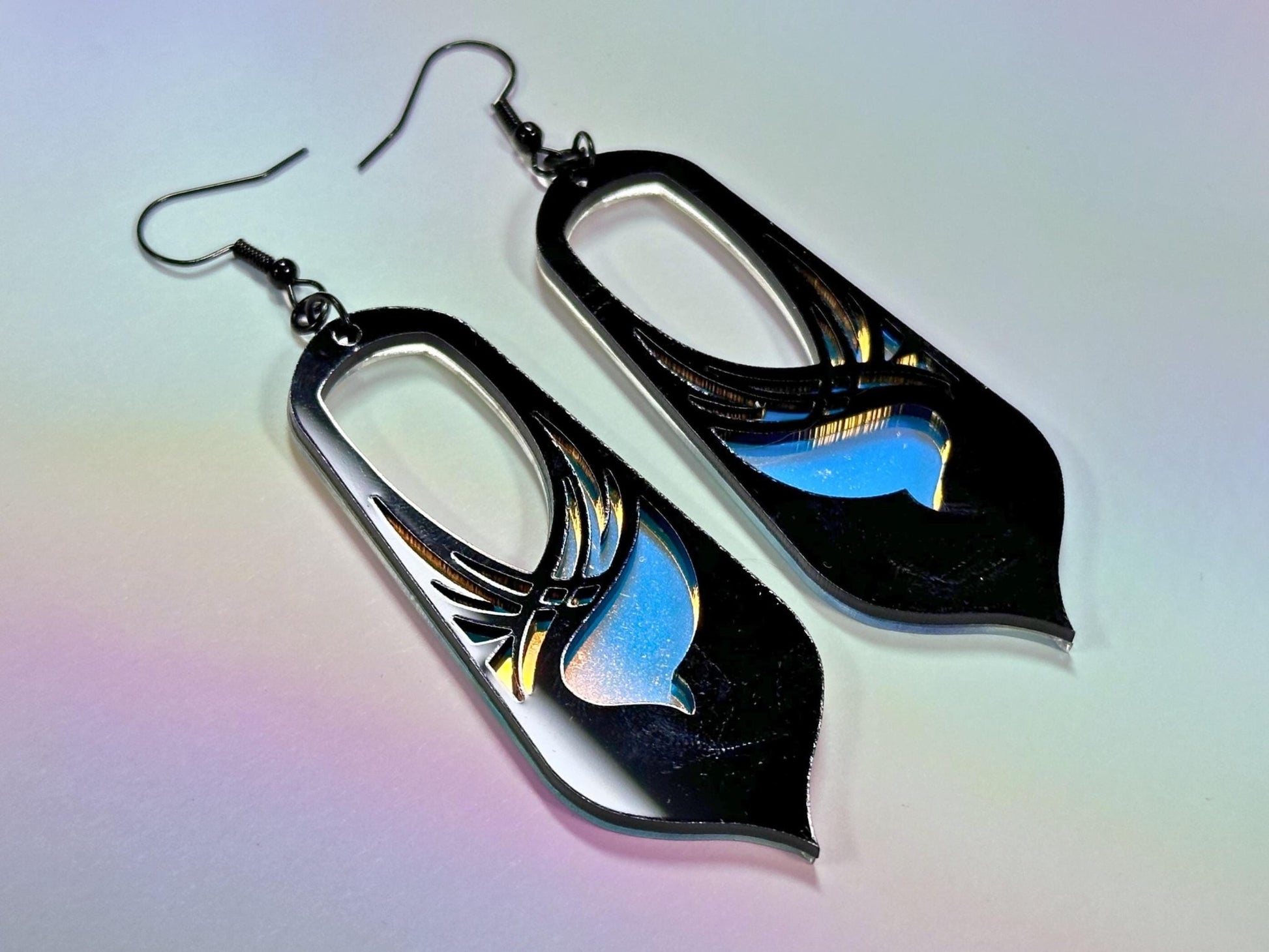Bronwyn | Black & Iridescent - Painted Raina