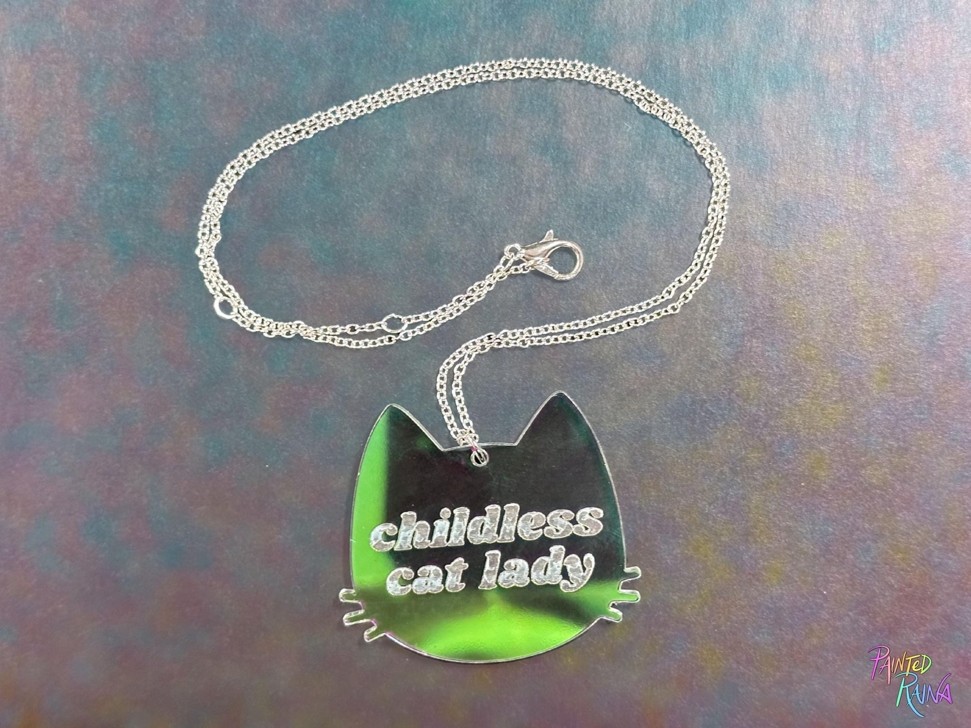 Childless Cat Lady Pendant - Painted Raina
