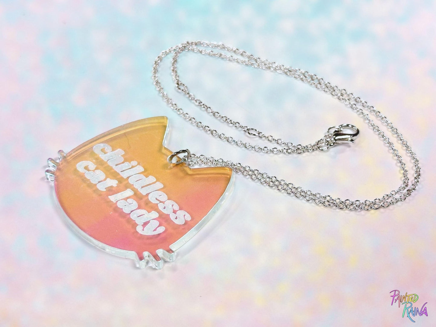 Childless Cat Lady Pendant - Painted Raina