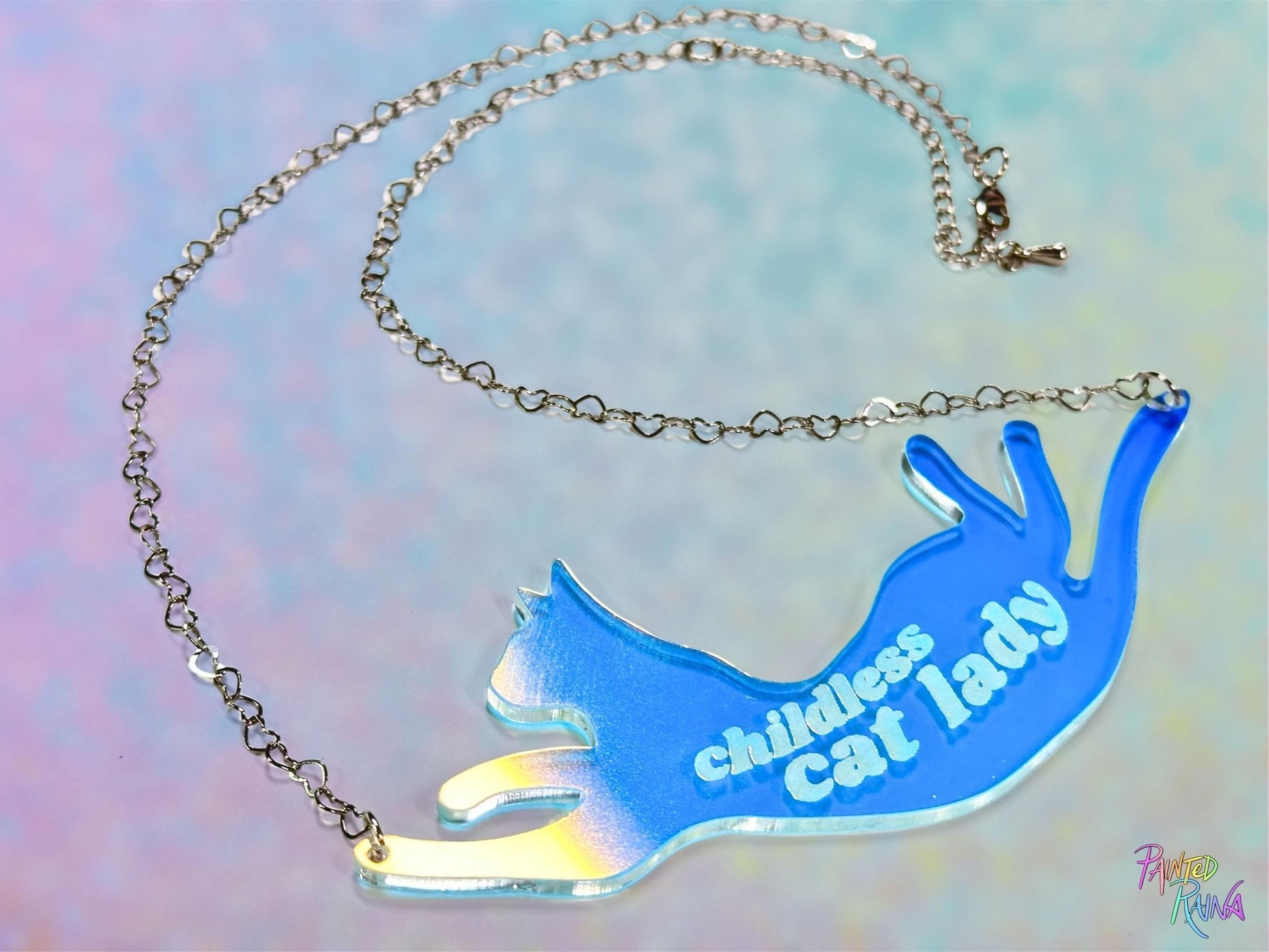 Childless Cat Lady Statement Necklace - Painted Raina