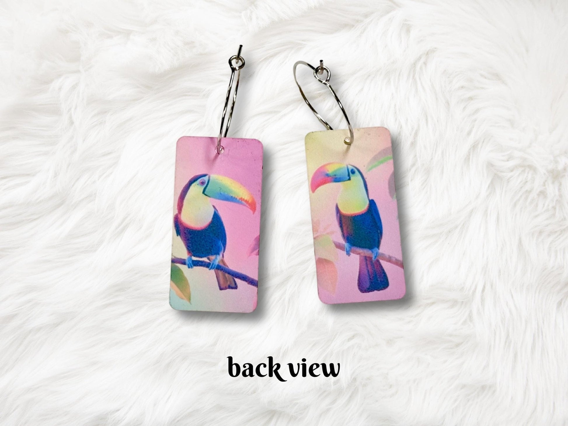 Colorful Toucan Earrings - Painted Raina