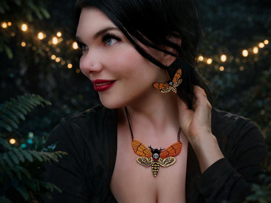 Death’s Head Moth Statement Earrings