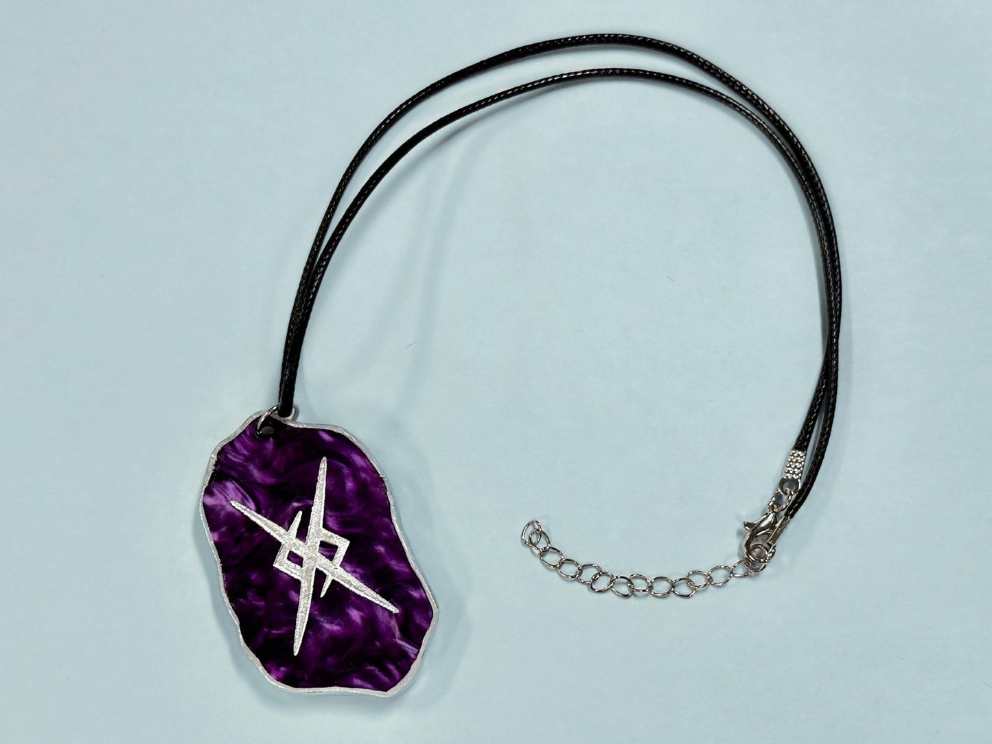 Eternal Love Viking Rune Necklace - Customizable with Couple's Initials and Colors - Painted Raina