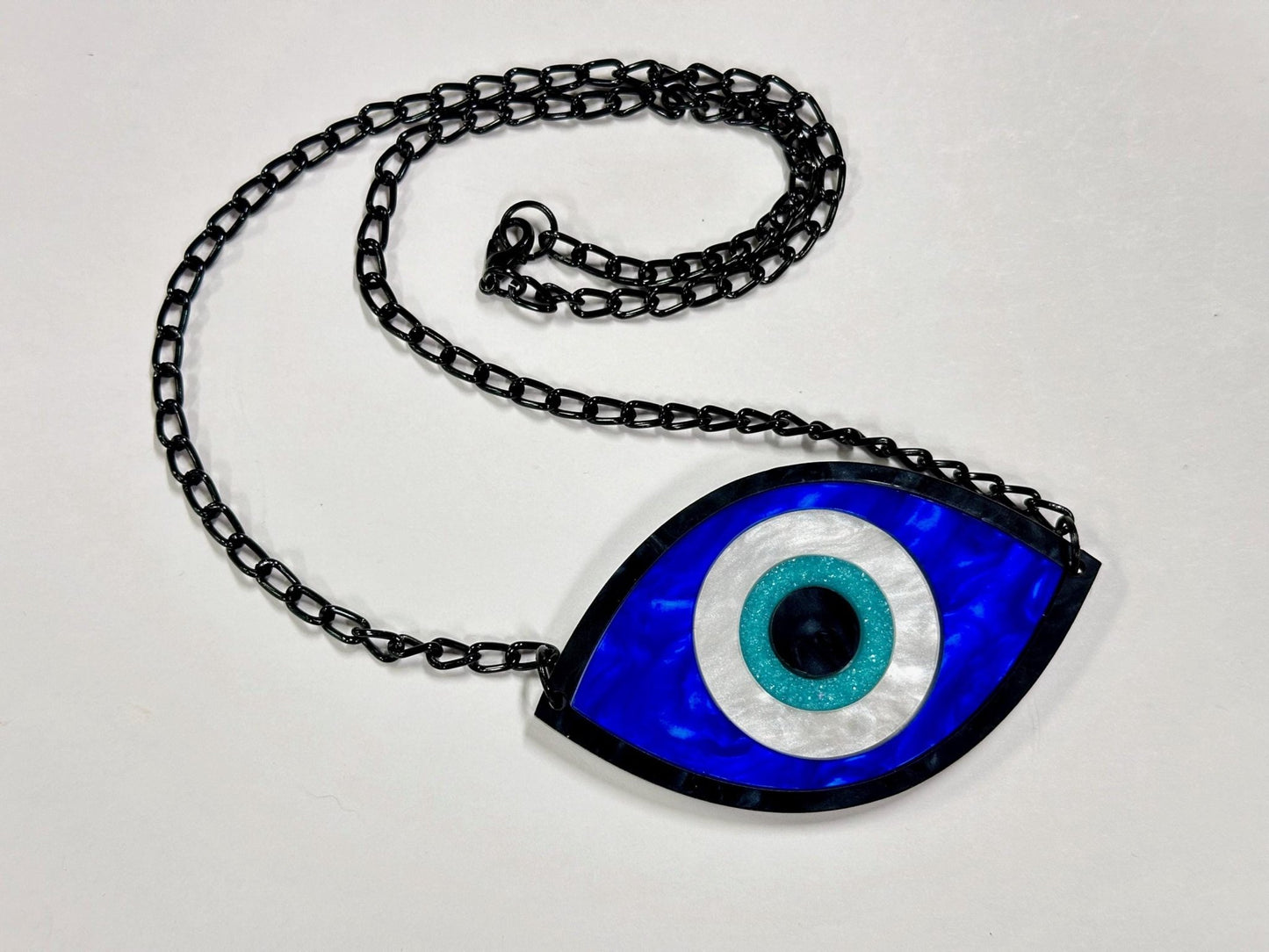 Evil Eye Necklace - Painted Raina