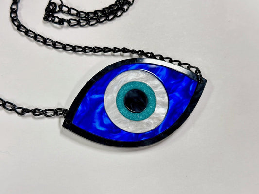 Evil Eye Necklace - Painted Raina
