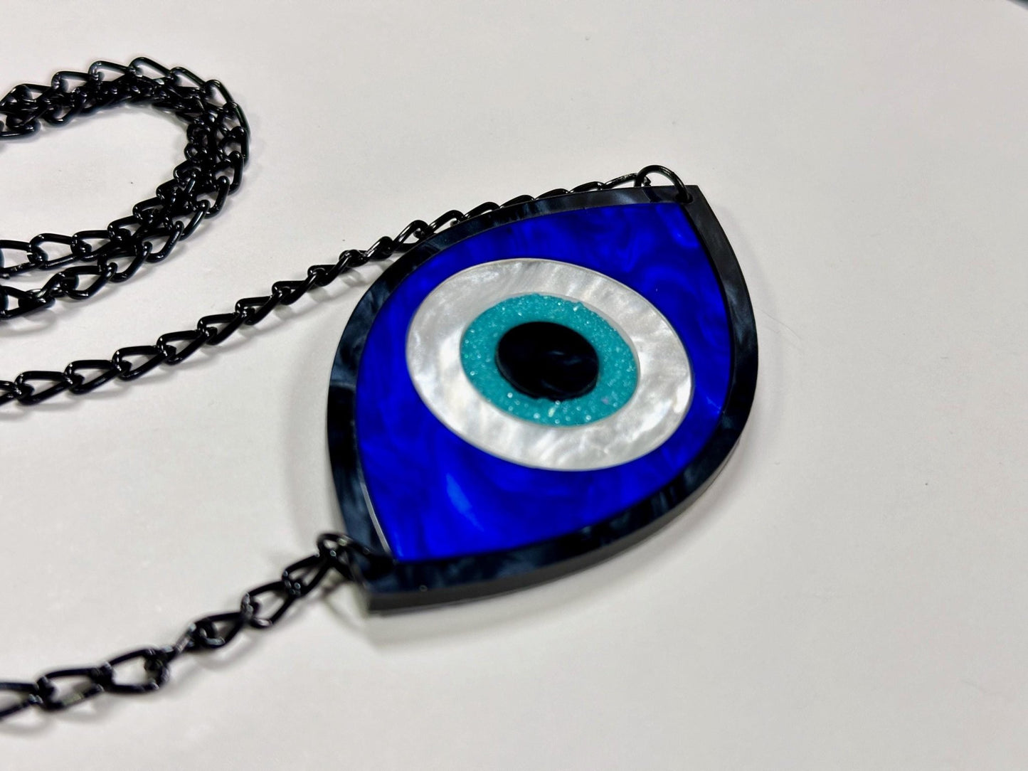 Evil Eye Necklace - Painted Raina