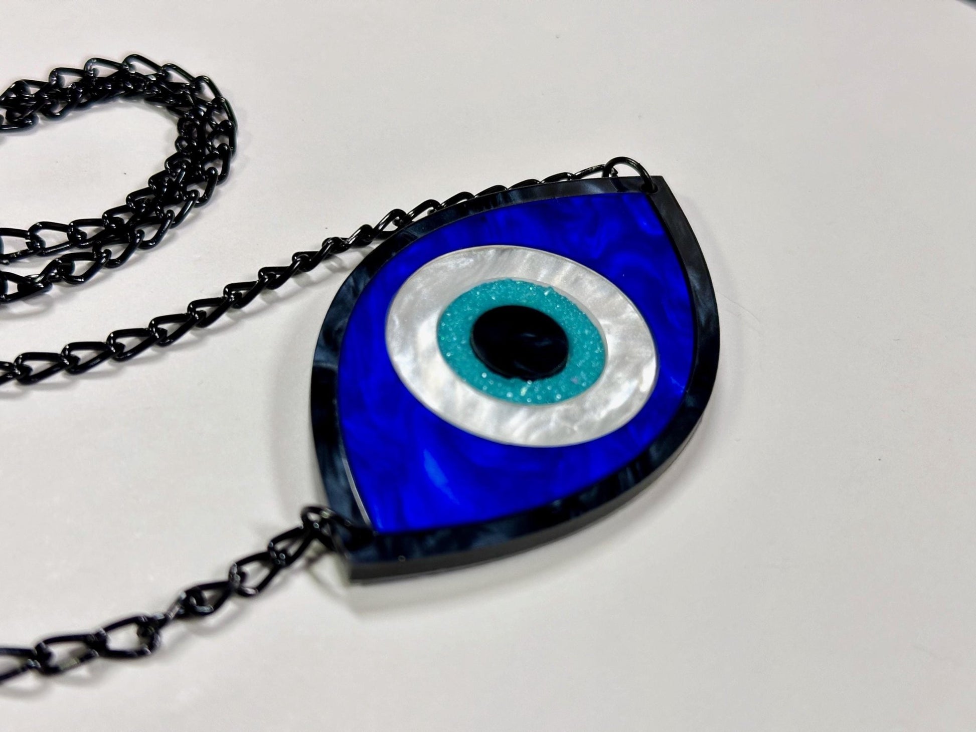 Evil Eye Necklace - Painted Raina