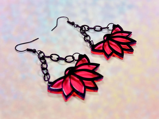 Fierce Flowers | Hot Pink & Black - Painted Raina