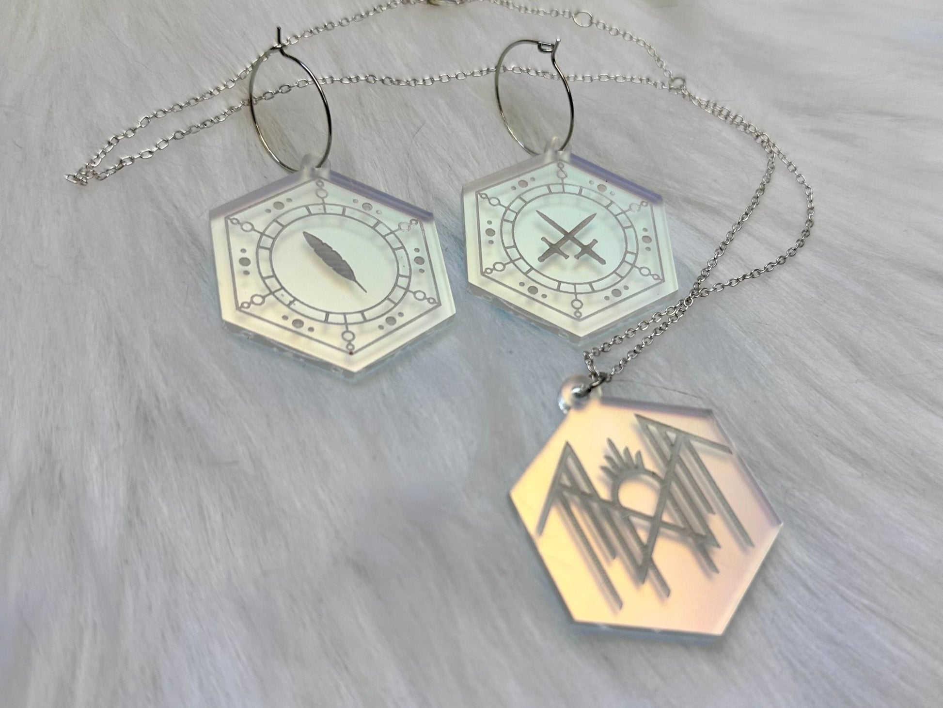 Iridescent Arcadia Jewelry Set - Painted Raina