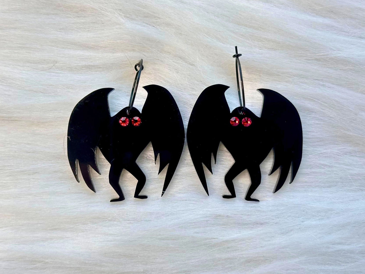 Mothman Earrings - Painted Raina