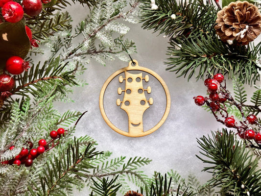 Custom Acoustic Guitar Headstock Ornament | Fusion Shape - Painted Raina