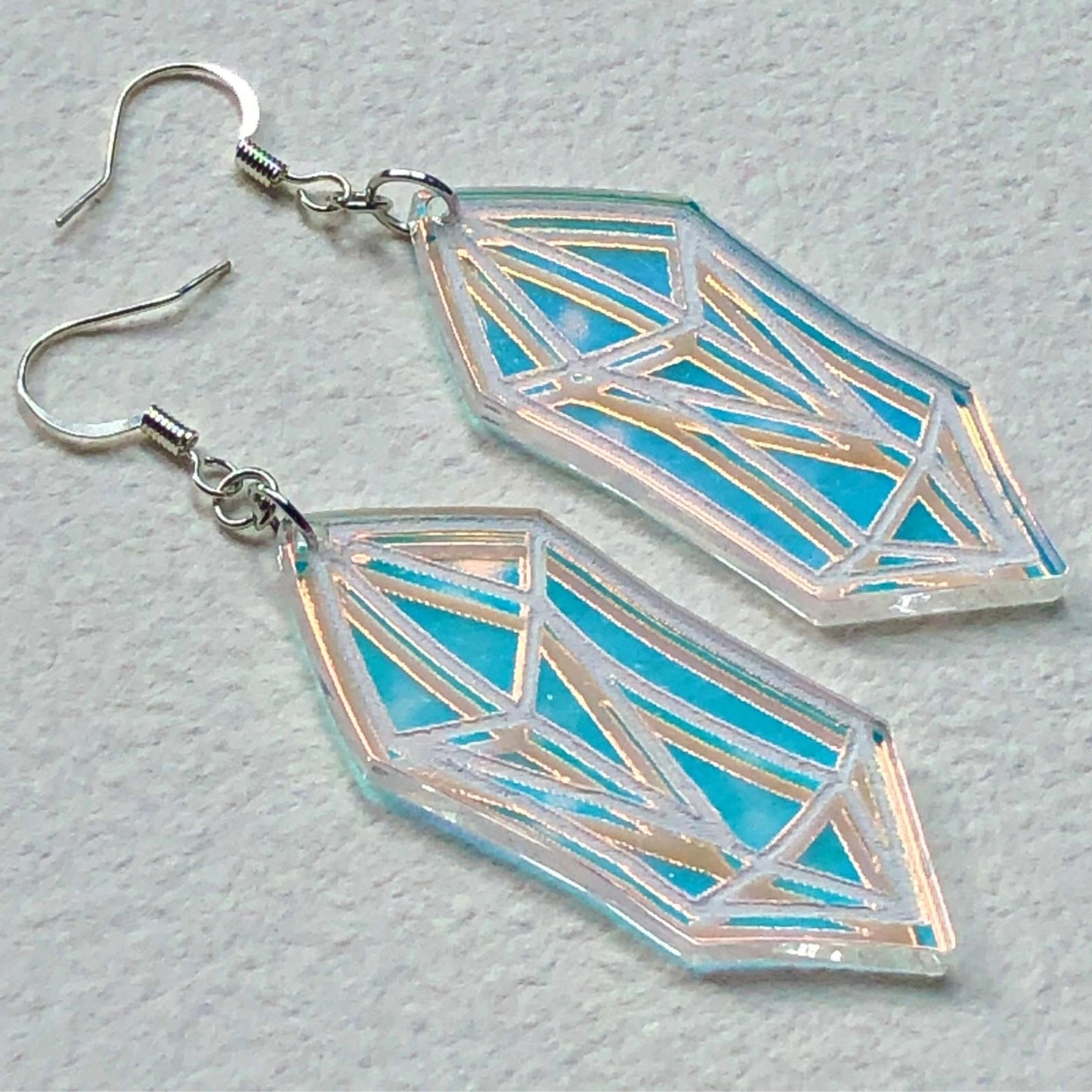 Aura Quartz Crystal Earrings - Driftless Enchantments