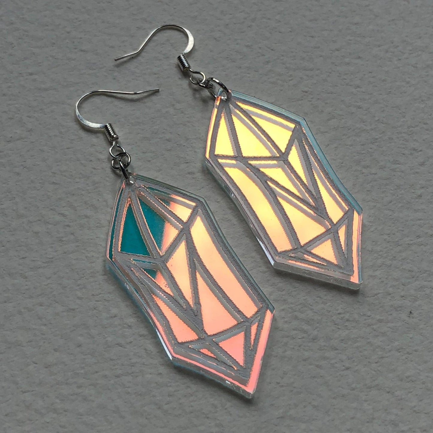 Aura Quartz Crystal Earrings - Driftless Enchantments