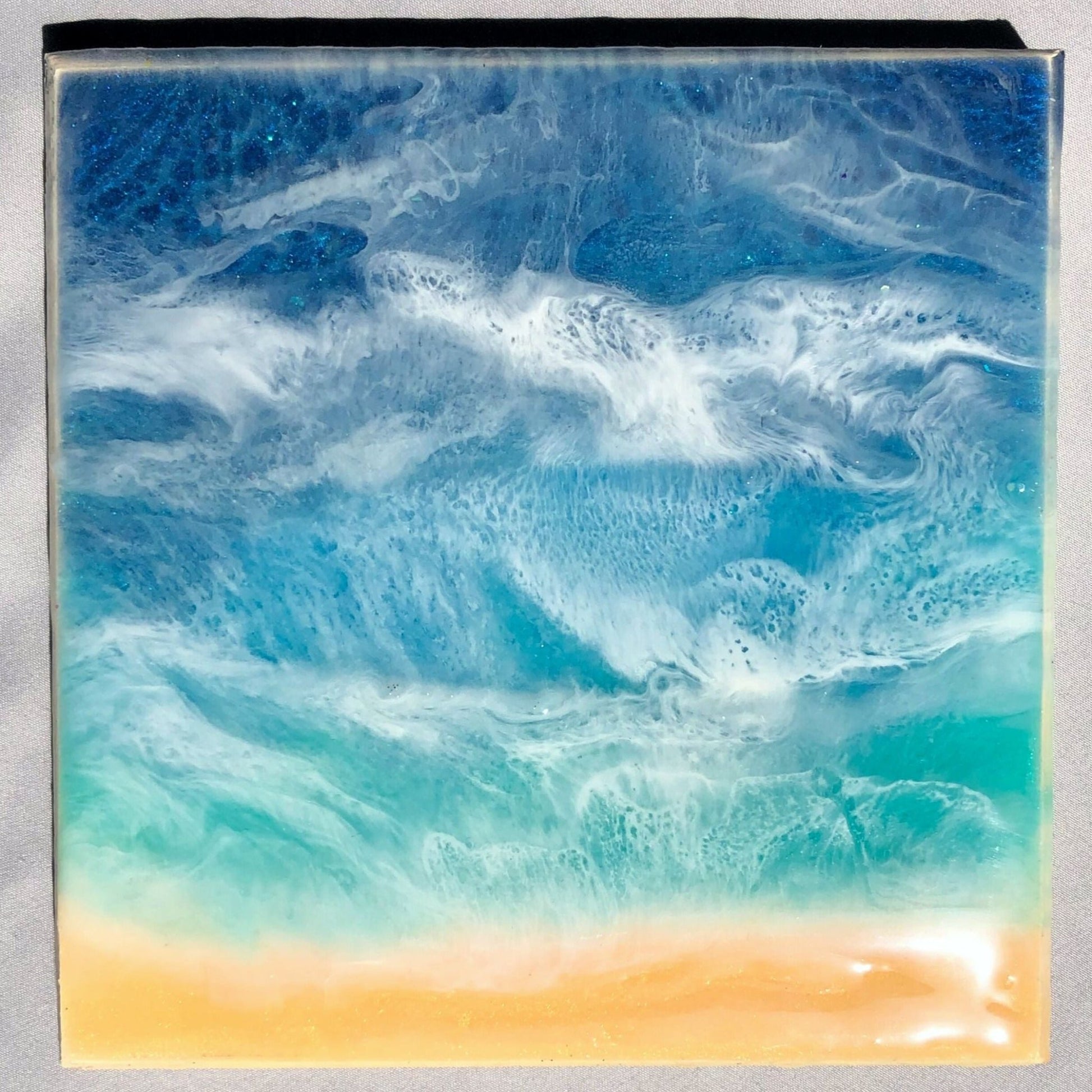 Calm Shore - Resin Ocean Painting - Driftless Enchantments