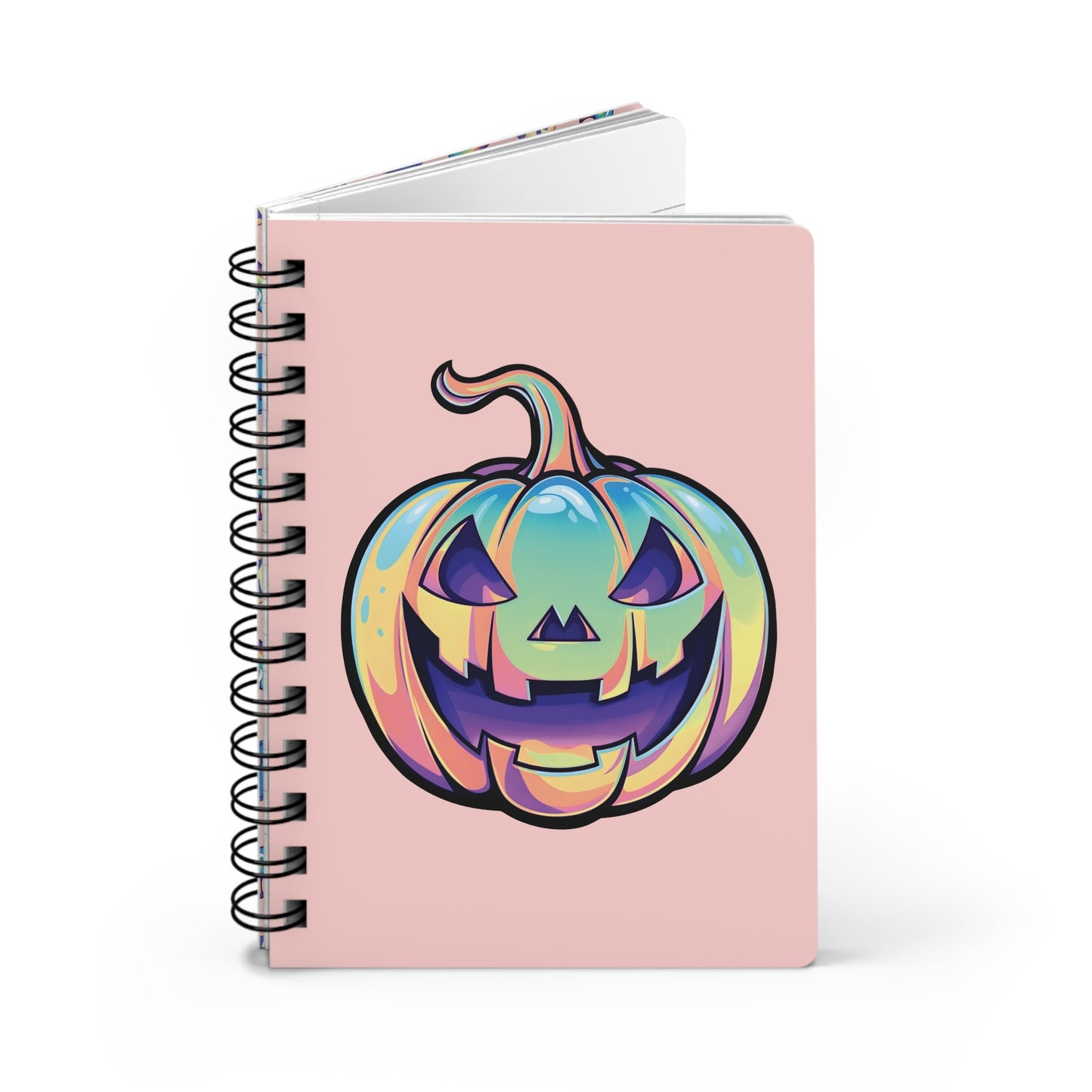 Cat-o'-Lantern Spiral Bound Journal - Coral - Driftless Enchantments