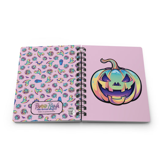 Cat-o'-Lantern Spiral Bound Journal - Pink - Driftless Enchantments