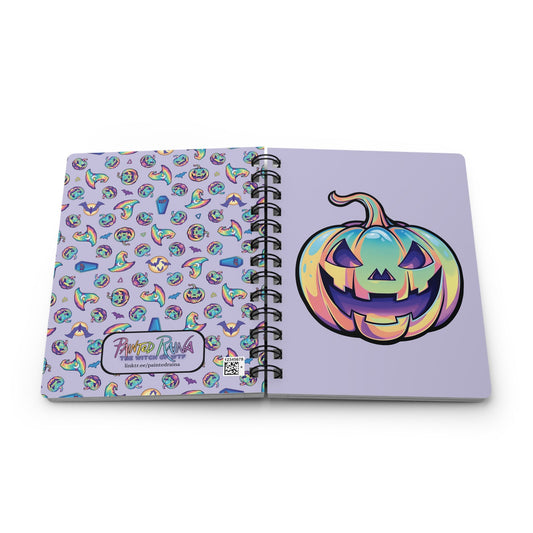 Cat-o'-Lantern Spiral Bound Journal - Violet - Driftless Enchantments