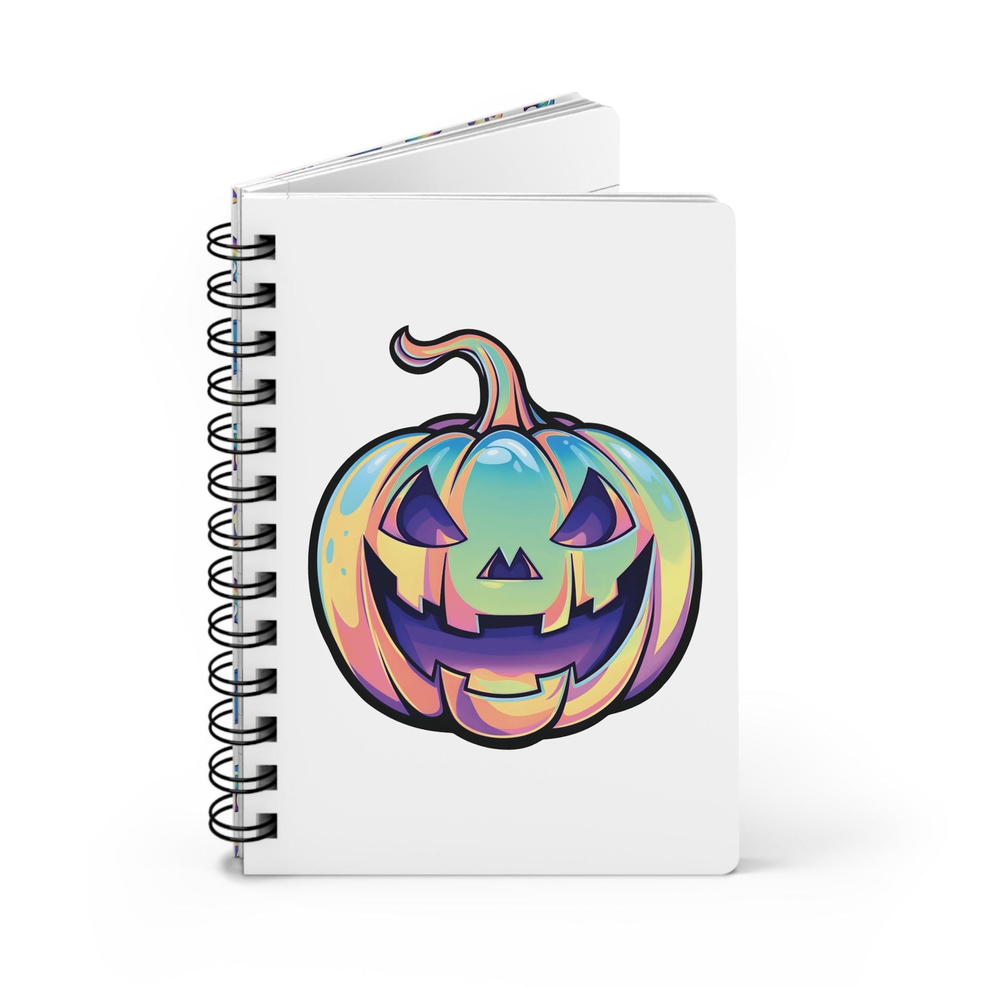 Cat-o'-Lantern Spiral Bound Journal - White - Driftless Enchantments