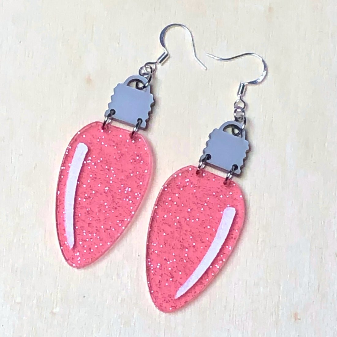 Christmas Light Dangle Earrings - Painted Raina