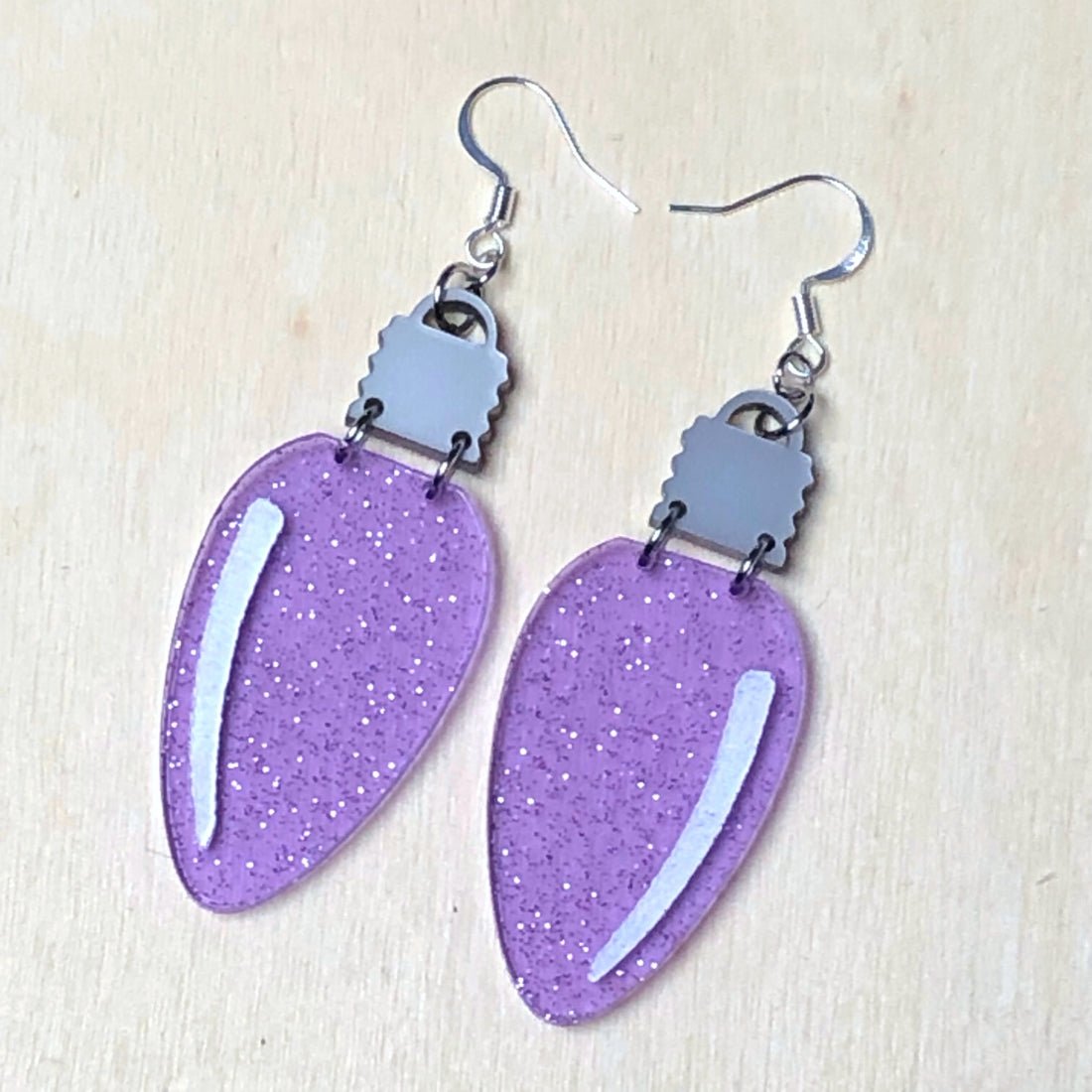 Christmas Light Dangle Earrings - Painted Raina
