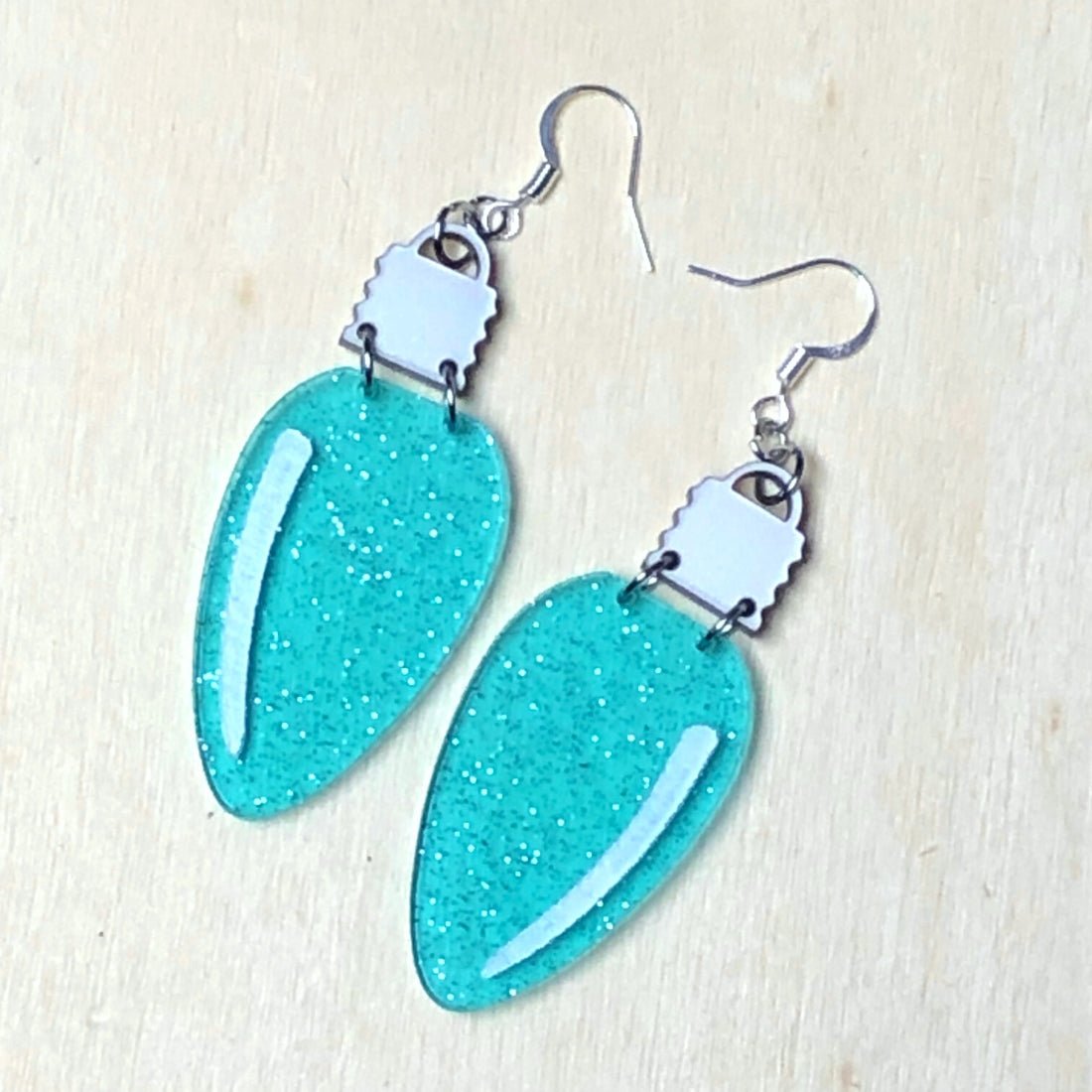 Christmas Light Dangle Earrings - Painted Raina