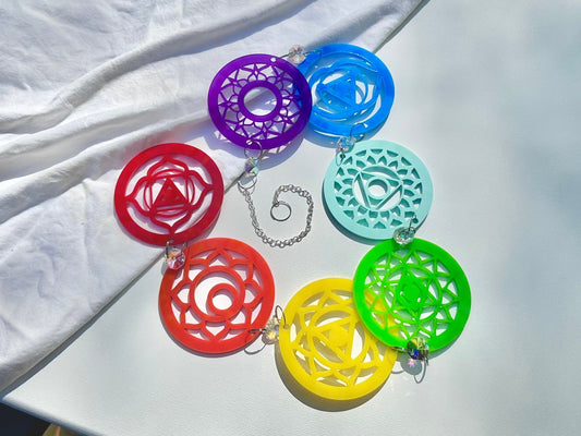 Crystal Chakra Suncatcher - Driftless Enchantments