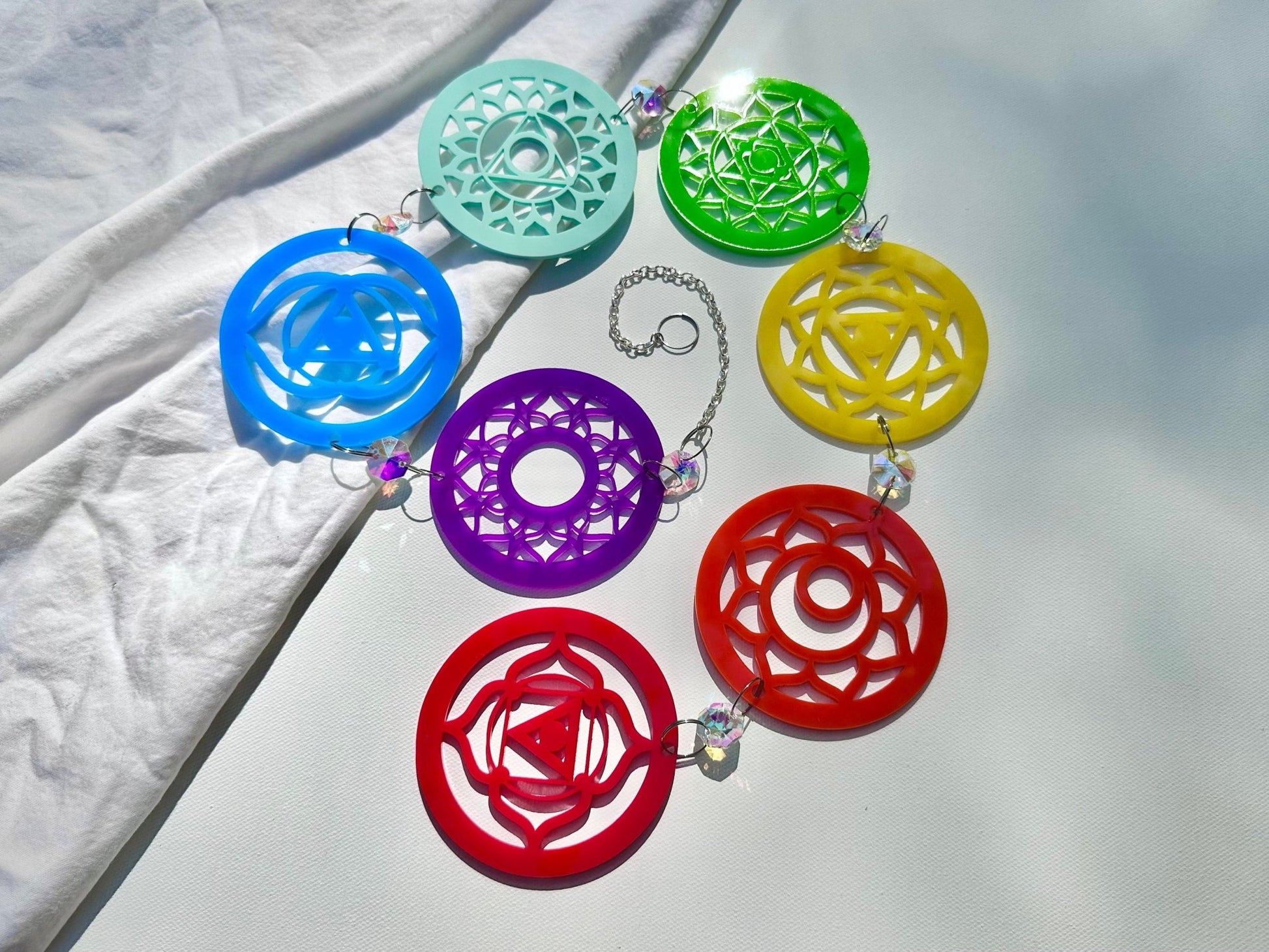 Crystal Chakra Suncatcher - Driftless Enchantments