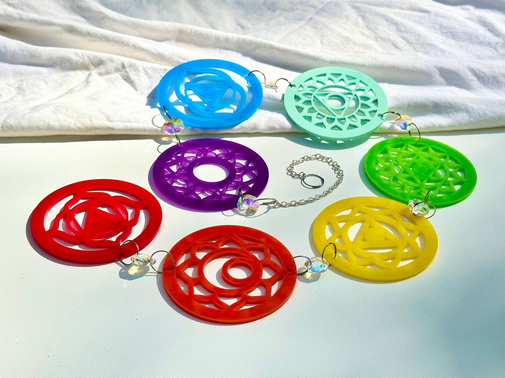 Crystal Chakra Suncatcher - Driftless Enchantments