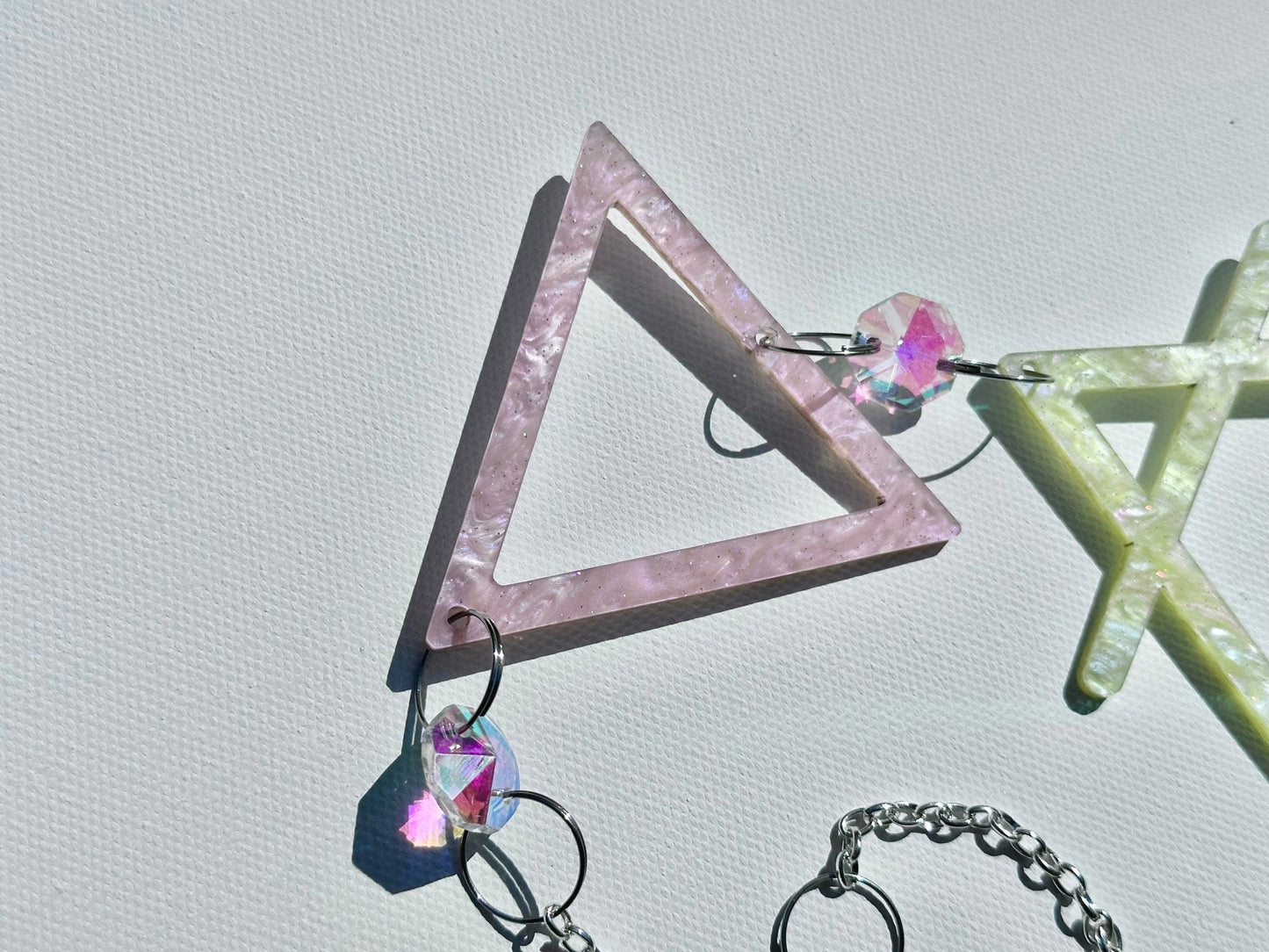 Crystal Elements Suncatcher | Earth, Air, Fire, Water, & Spirit - Pastel - Driftless Enchantments