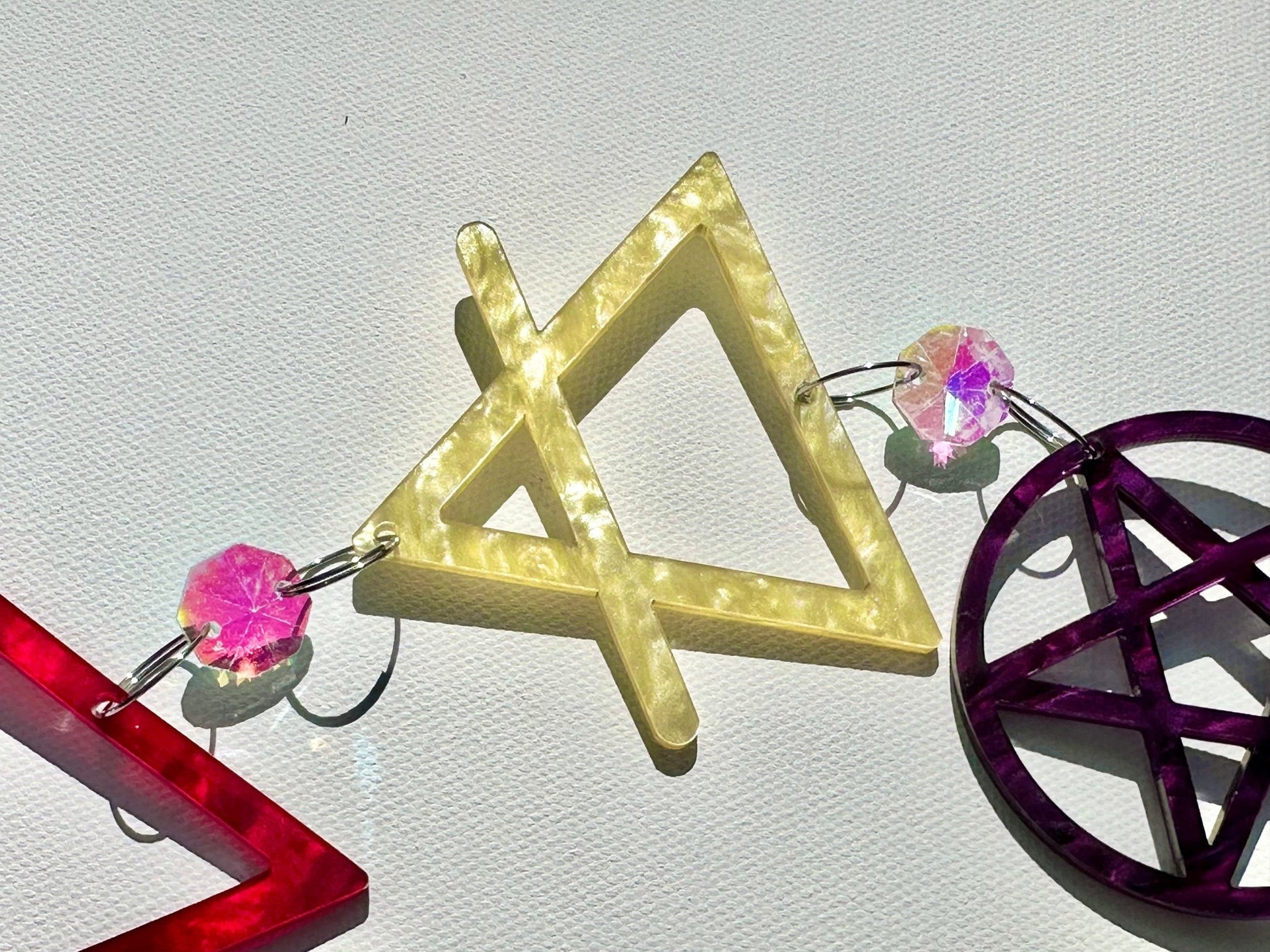 Crystal Elements Suncatcher | Earth, Air, Fire, Water, & Spirit - Vibrant - Driftless Enchantments