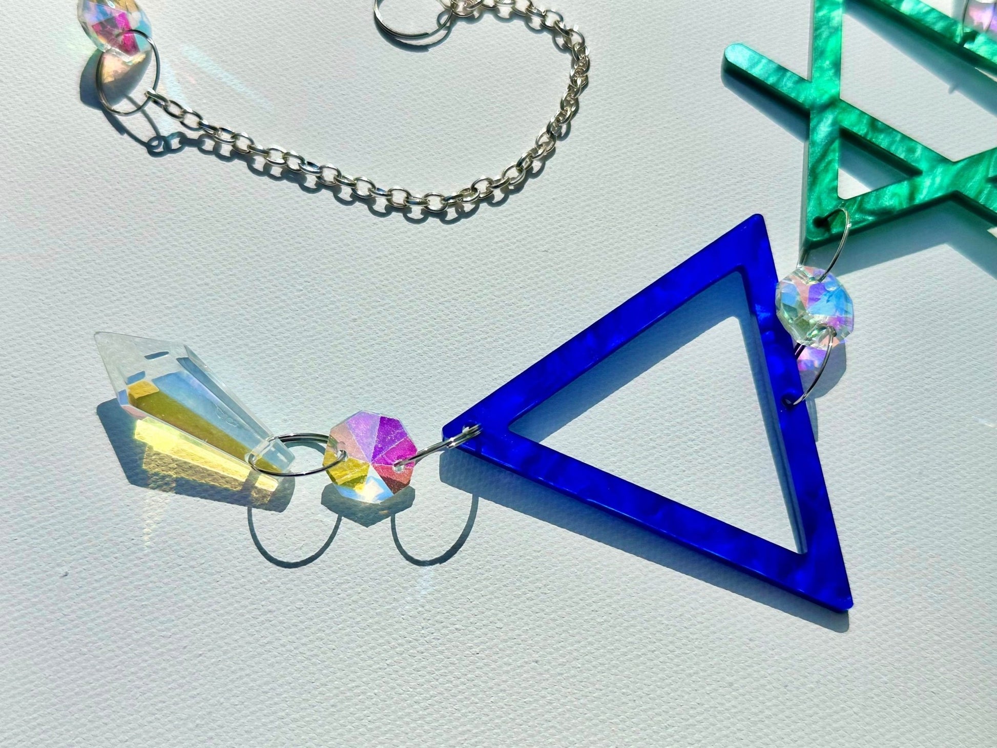 Crystal Elements Suncatcher | Earth, Air, Fire, Water, & Spirit - Vibrant - Driftless Enchantments