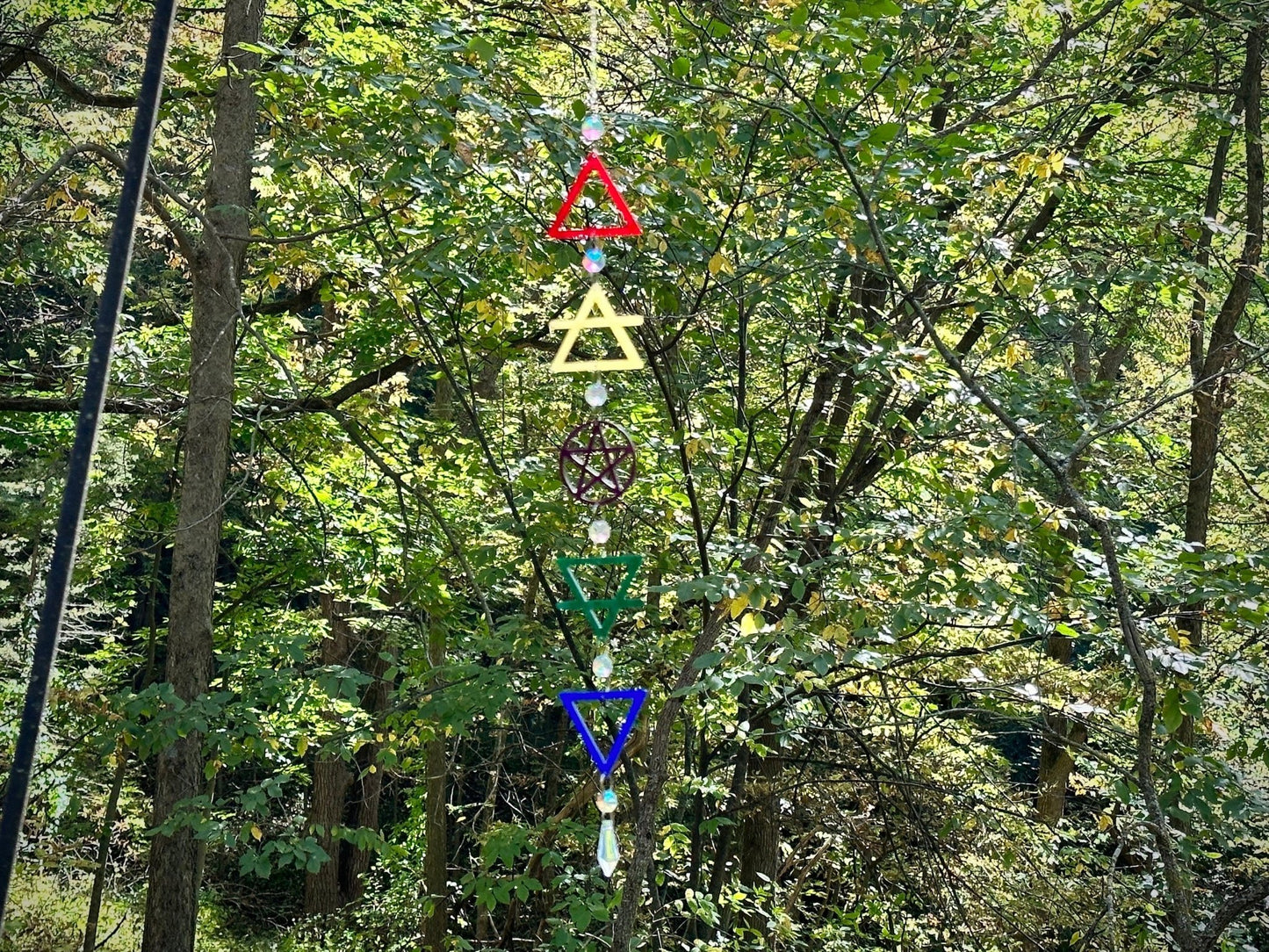 Crystal Elements Suncatcher | Earth, Air, Fire, Water, & Spirit - Vibrant - Driftless Enchantments