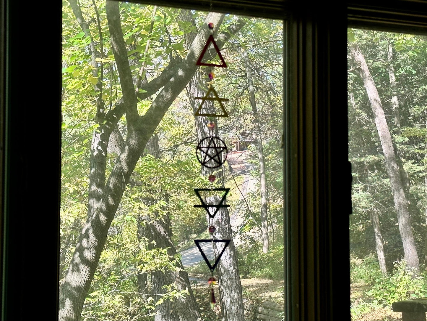 Crystal Elements Suncatcher | Earth, Air, Fire, Water, & Spirit - Vibrant - Driftless Enchantments