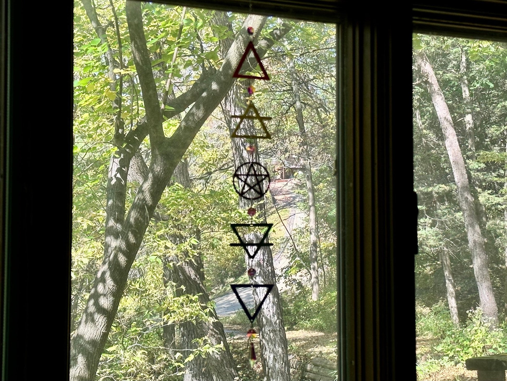 Crystal Elements Suncatcher | Earth, Air, Fire, Water, & Spirit - Vibrant - Driftless Enchantments