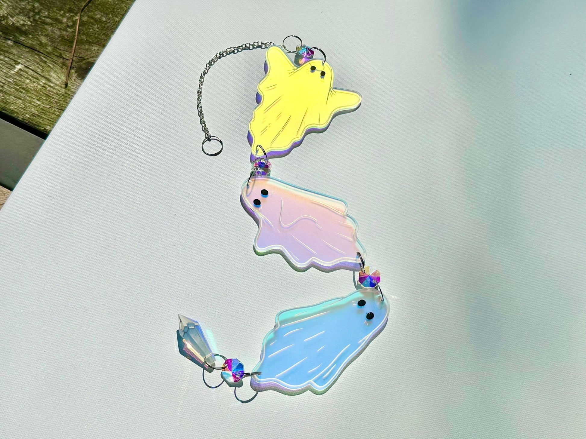 Crystal Ghost Suncatcher - Driftless Enchantments